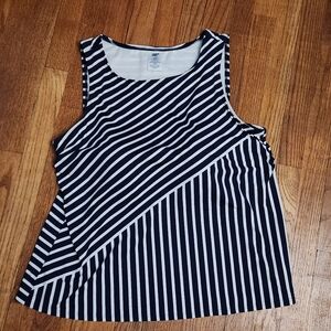 Lands End Striped Tankini Size 22